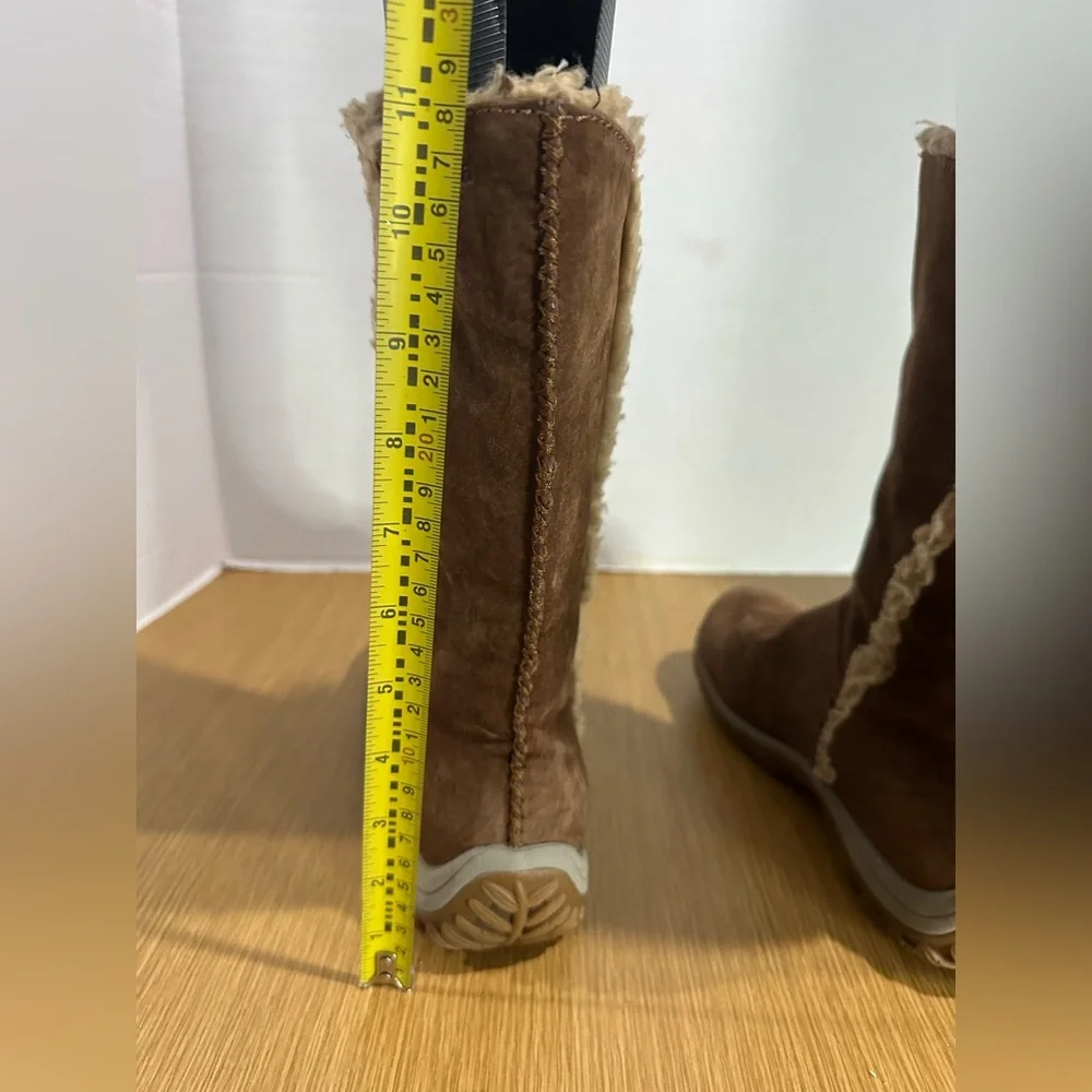 Patagonia Waterproof Women’s 7 Brown Suede Winter Boots PrimaLoft Polartec Comfy